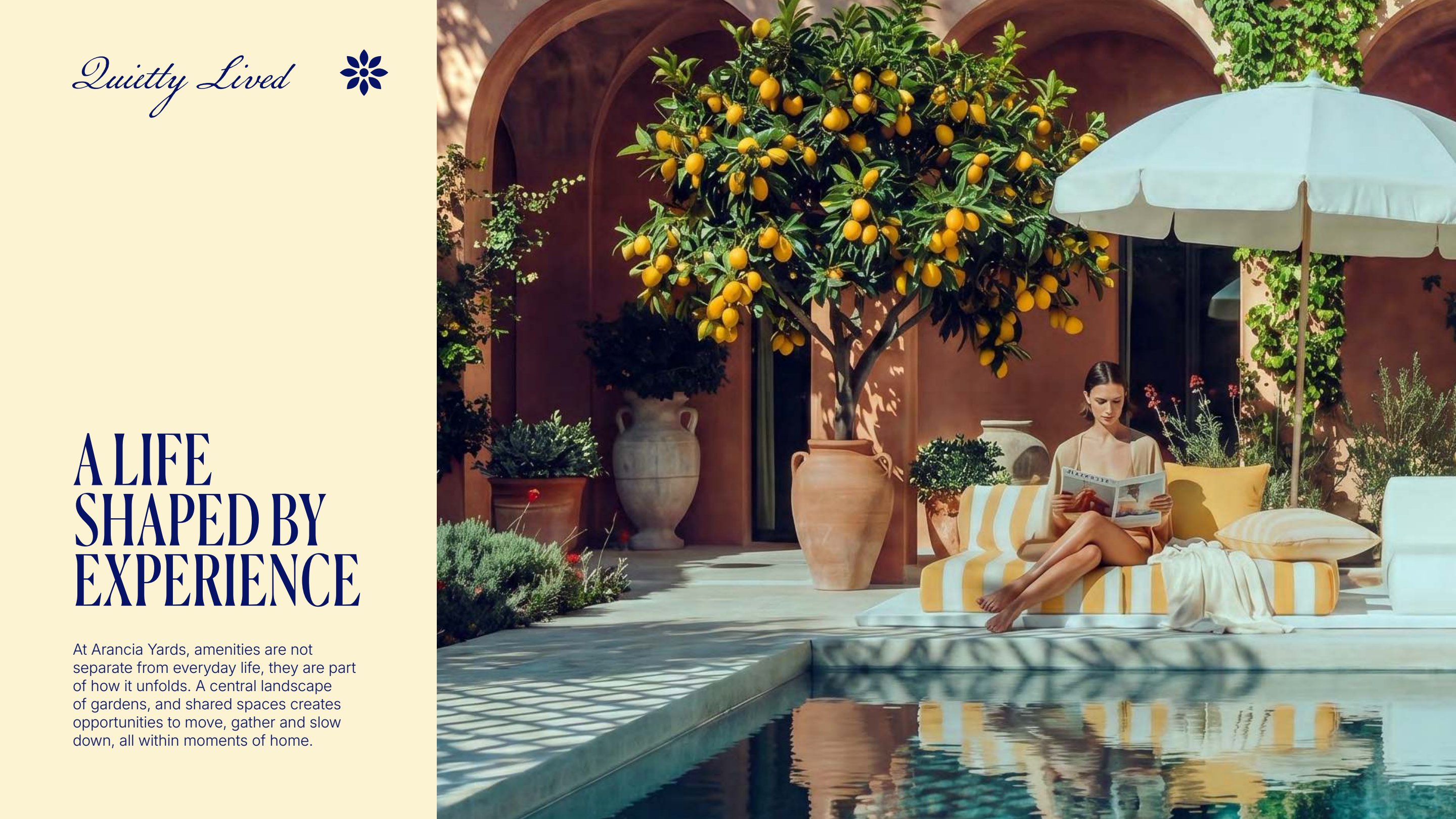 Arancia Yards — Mediterranean poolside garden with citrus trees