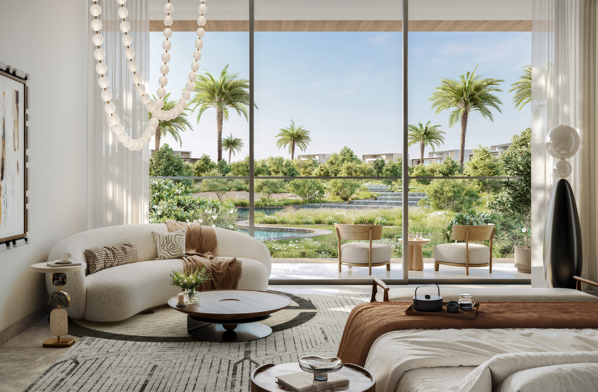 Lavita — bedroom and lounge interior with garden view