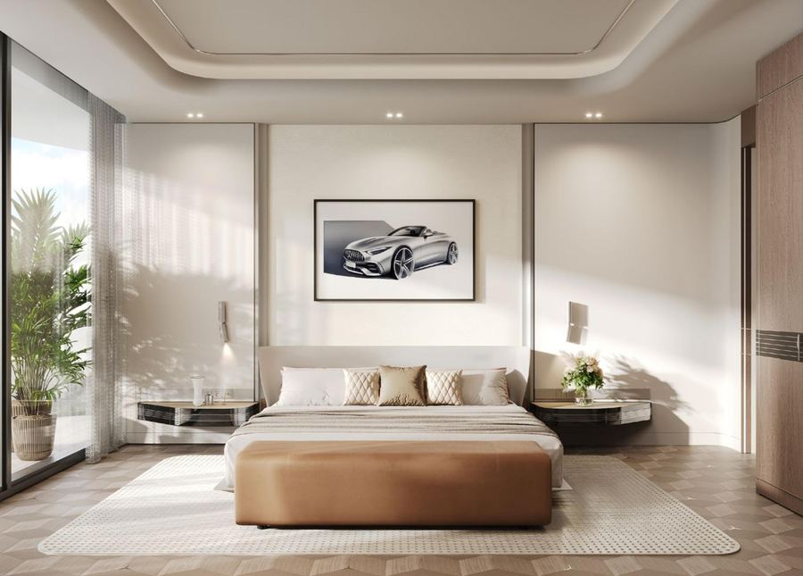 Master bedroom interior — Mercedes-Benz Places residence