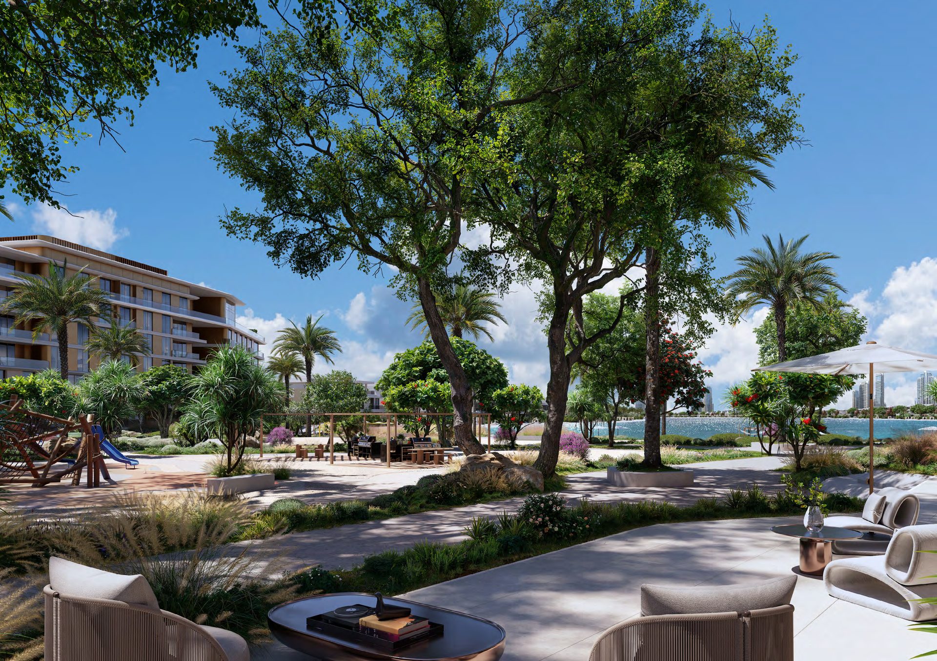 Palm Central — landscaped gardens