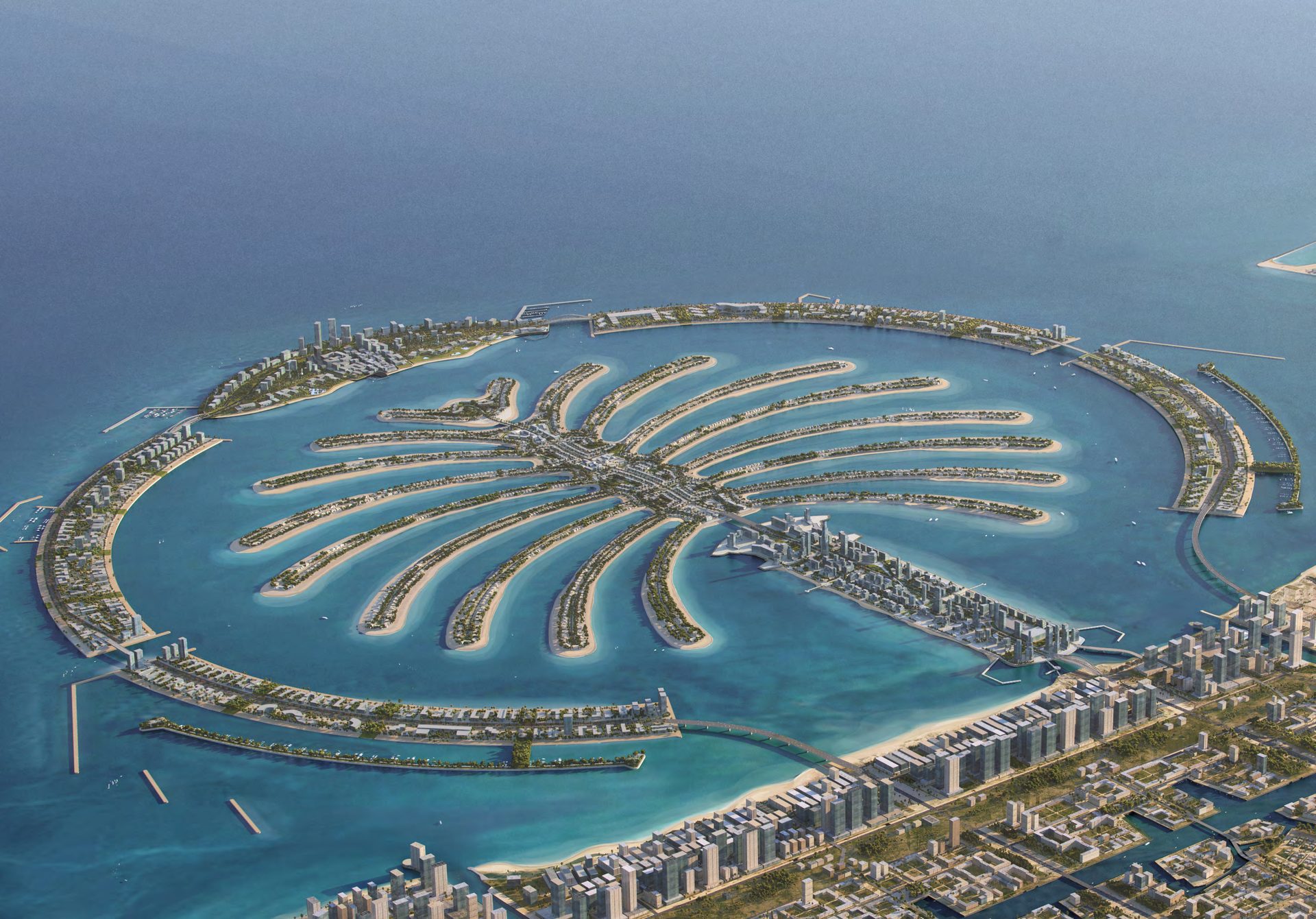 Palm Jebel Ali aerial — the full island