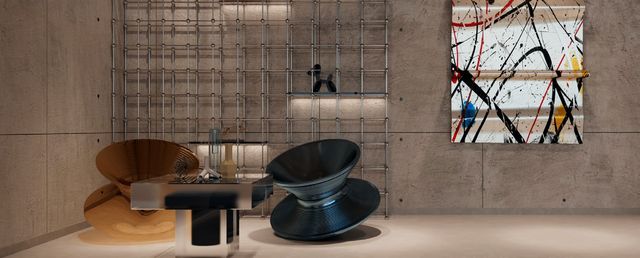 RAW District — clubhouse bar with panoramic city views, floor-to-ceiling windows