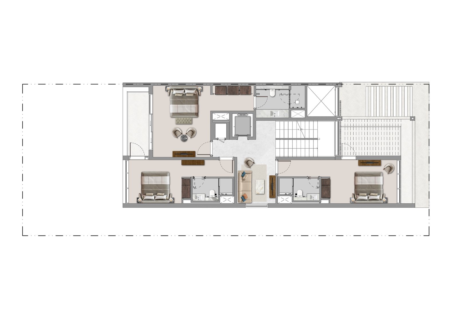 The Terraces at Sobha City — 4 Bedroom + Majlis Garden Villa, first floor plan